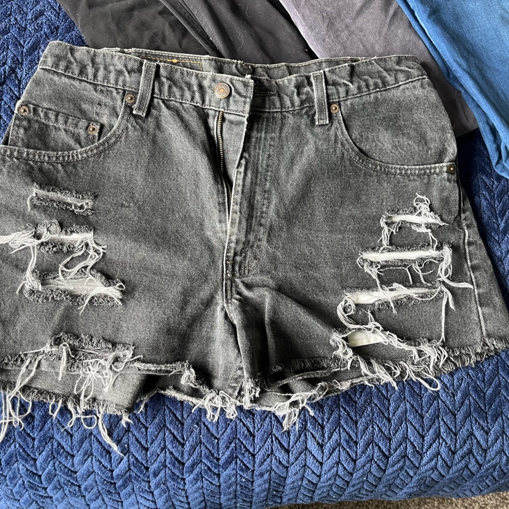 Levi's Charcoal Denim Shorts